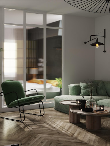modern glass partition